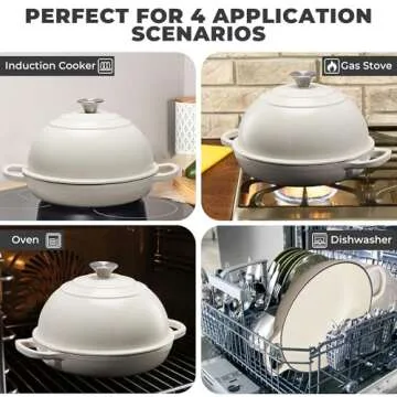 FLAVORIX 6-Quart Dutch Oven for Sourdough Baking