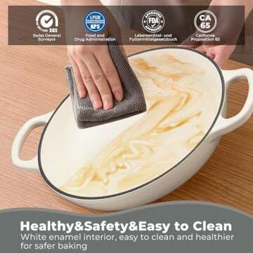 FLAVORIX 6-Quart Dutch Oven for Sourdough Baking