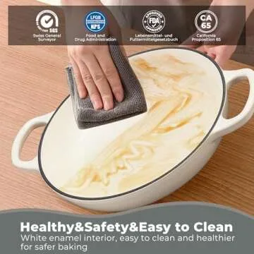 FLAVORIX 6-Quart Dutch Oven for Sourdough Baking