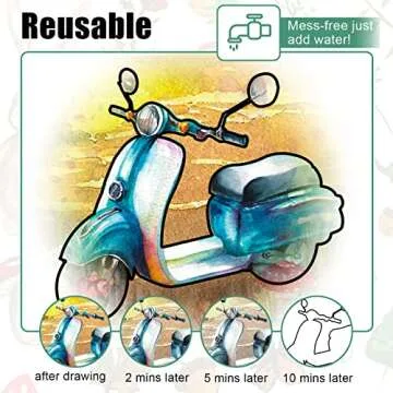 Dementia Water Painting Set 20 Pcs Engaging Activity Kit