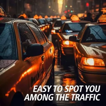 Loochica LED Light Sign for Car - Bright Blue LED Display with Suction Cups