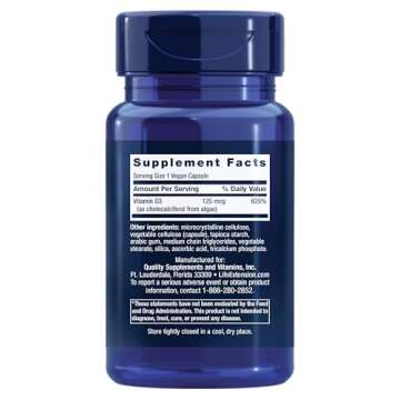 Life Extension Vegan Vitamin D3 for Bone, Immune & Joint Health