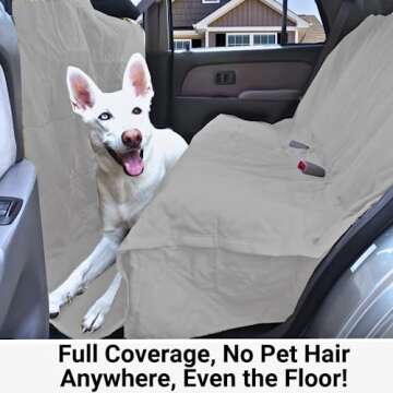 Formosa Covers Deluxe Quilted and Padded Dog Car Back Seat Cover with Non-Slip Back Best for Car Tru...