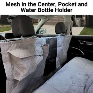 Formosa Covers Deluxe Quilted and Padded Dog Car Back Seat Cover with Non-Slip Back Best for Car Truck and SUV - Travel with Your Pet Mess Free - Universal Fit 56"x94", Grey