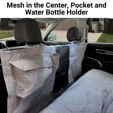 Formosa Covers Deluxe Quilted and Padded Dog Car Back Seat Cover with Non-Slip Back Best for Car Truck and SUV - Travel with Your Pet Mess Free - Universal Fit 56"x94", Grey