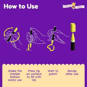 CHALKY CROWN Bold Liquid Chalk Markers - Safe & Versatile