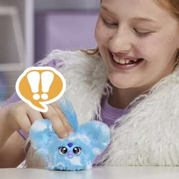 Furby Furblets SNO-Way Holiday Edition Mini Friend, 45+ Sounds, Holiday Music, Speaks Only Furbish, Electronic Plush Toys for Girls & Boys, Interactive Pets, Blue & White, 6+