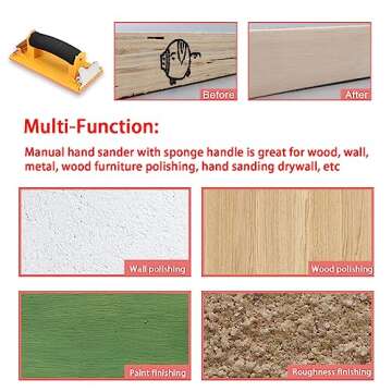 Hubaow Hand Sander - Ergonomic and Durable Sandpaper Holder