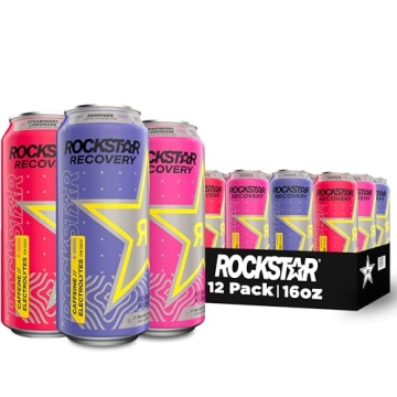 Rockstar Recovery Non-Carbonated Energy Drink Variety Pack - 12 Count