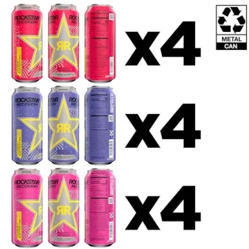 Rockstar Recovery Energy Drink Variety Pack - 12 Cans