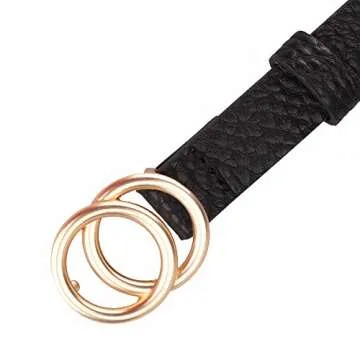 Stylish Earnda Women's Skinny Belt with Round Buckle