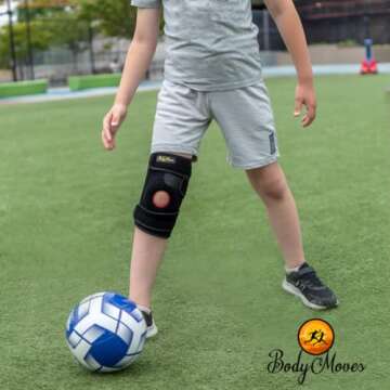 BodyMoves Kid's Knee Brace Plus Ice Pack for Active Kids