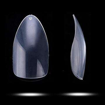 E EVEBYRA 600pcs Clear Stiletto Nail Tips Short Full Cover Almond Fake Nails Press on Nails for Nail...