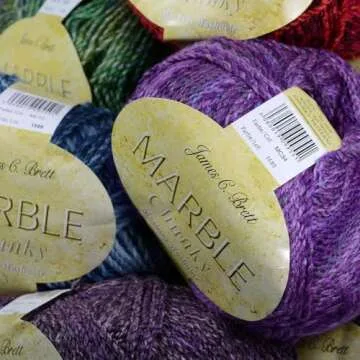 Marble Chunky Yarn by James C. Brett (MC08 Jeweltones) - Perfect for Knitting & Crochet Projects