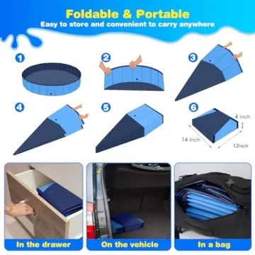 Durable Jecoo Dog Pool - Perfect for Dogs and Kids