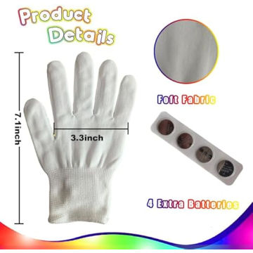 CELCOREERY LED Gloves for Kids 3-8 Years Fun Light Up Toys