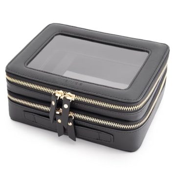 Aveniee Double Layer Clear Makeup Bag for Quick Access