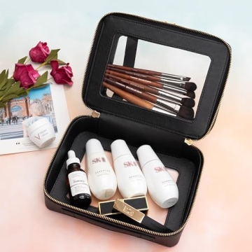 Aveniee Double Layer Clear Makeup Bag for Quick Access