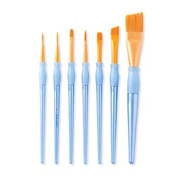 Premium Golden Taklon Angular Brush Set for Artists