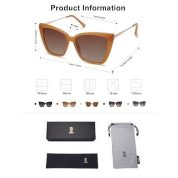 Stylish SOJOS Polarized Sunglasses for Women Outdoor Wear
