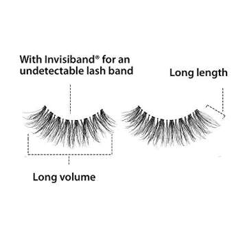 Ardell Lashes Pro Wispies 700, Comfortable Invisiband False Eyelashes, Reusable Strip Lashes for All-Day Wear, 4 Pack
