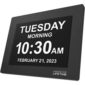 Senior-Friendly Digital Clock with Auto-Dimming & Custom Alarms for Dementia Care