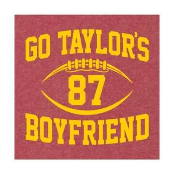 Large Vintage Heather Red Mens Go Taylor's Boyfriend Funny Football Sweatshirt Hoodie