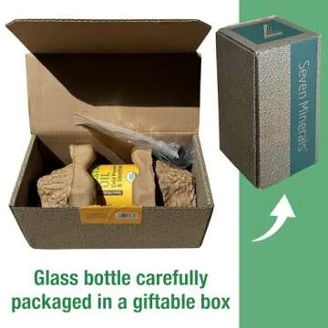 Seven Minerals New 16 fl oz Glass Bottle Castor Oil Organic Cold Pressed Unrefined Glass Bottle Pack - 100% Pure USDA Certified Organic Hexane Free