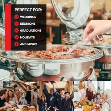 Stylish 12 Count Disposable Serving Spoons for Parties