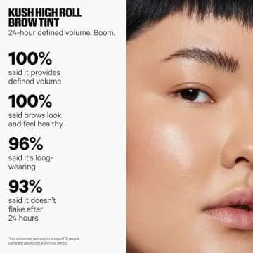 Milk Makeup KUSH High Roll Defining & Volumizing Longwear Tubing Brow Tint, Dub (Auburn) - 0.16 oz - Up to 24-Hour Wear - Vegan, Cruelty Free