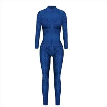 Mystique Halloween Cosplay Bodysuit for Women - Sexy 3D Jumpsuit
