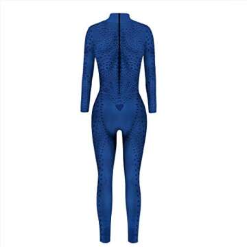 Mystique Halloween Cosplay Bodysuit for Women - Sexy 3D Jumpsuit