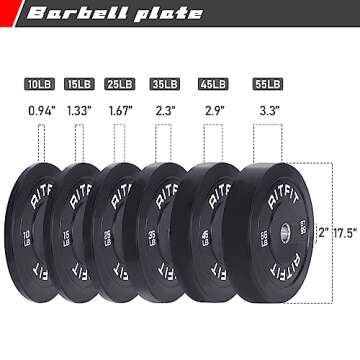 RitFit Multi-Function Garage & Home Gym Package Includes 1000LBS Power Cage PPC03 with Cable Crossover System, Weight Bench, Olympic Barbell Weight Set, Full Body Workout-BLK,Bumper Plate 230lbs