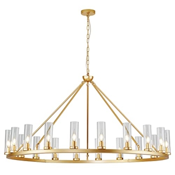 Stylish Uboxin Gold Wagon Wheel Chandelier for All Rooms
