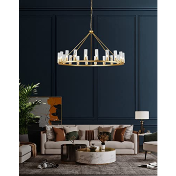 Stylish Uboxin Gold Wagon Wheel Chandelier for All Rooms