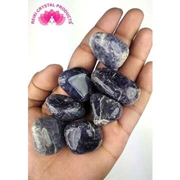 Reiki Crystal Products Natural Iolite Tumble Stones for Reiki Healing and Vastu Correction Protectio...