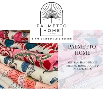 Block Print Designer Toiletry Bag & Makeup Case - Boho Floral Quilted Pouch for Cosmetics, Skincare - Waterproof Lined Organizer for Diaper Bag, Purse, Travel, Gift, Pencils (Pink Multi Floral)