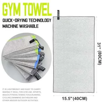 IFWIND 6 Pack Microfiber Gym Towels for Working Out，Fast Drying Workout Accessories Sweat Towels for Gym Gear,Gym Towels for Men & Women,Sports Exercise Fitness Gear Tennis Towels for Body Hot Yoga