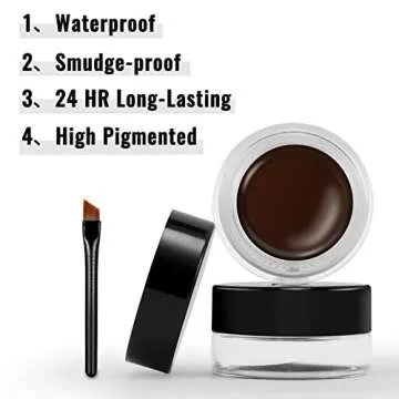 Erinde Brown Gel Eyeliner Waterproof Long Lasting Cream