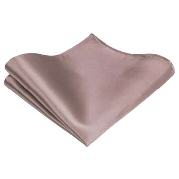 Elegant TIE G Satin Necktie & Pocket Square Gift Set