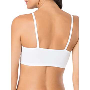 Fruit of The Loom Womens Spaghetti Strap Cotton Pull Over 3 Pack Sports Bra, Black/White/Heather Grey, 36