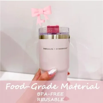 GAISHION Cute Bow Straw Covers for Stanley Tumblers