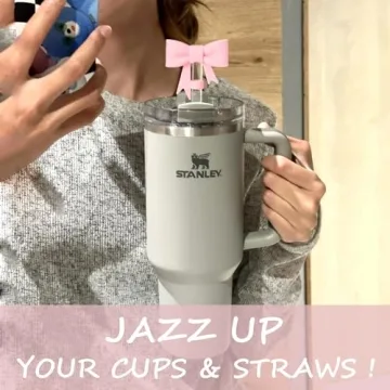 GAISHION Cute Bow Straw Covers for Stanley Tumblers
