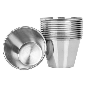 Tezzorio Stainless Steel Sauce Cups 2.5 oz for All Occasions