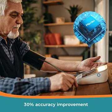 Meraw Blood Pressure Monitor Home Use, Blood Pressure Cuff Digital Arm, Blood Pressure Monitor Automatic Cuff 8.7-16.5" Bluetooth App Tracking Irregular Heartbeat Monitoring FSA/HSA Eligible White