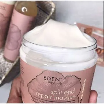 EDEN BodyWorks Almond Marshmallow Split End Repair Masque | 16 oz | Detangle, Strengthen, & Soften Hair