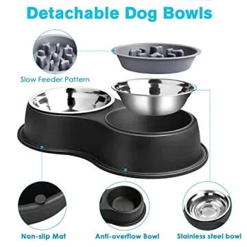 Epetslove 4 in 1 Dog Bowls Set for Healthy Feeding