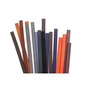 24” Saffiano Pattern Genuine Leather Purse Handles Brown