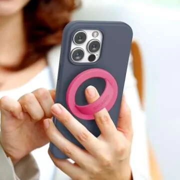 Stylish Encased Magnetic Phone Grip Holder for iPhone