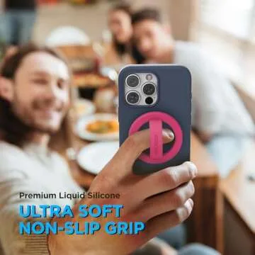 Stylish Encased Magnetic Phone Grip Holder for iPhone